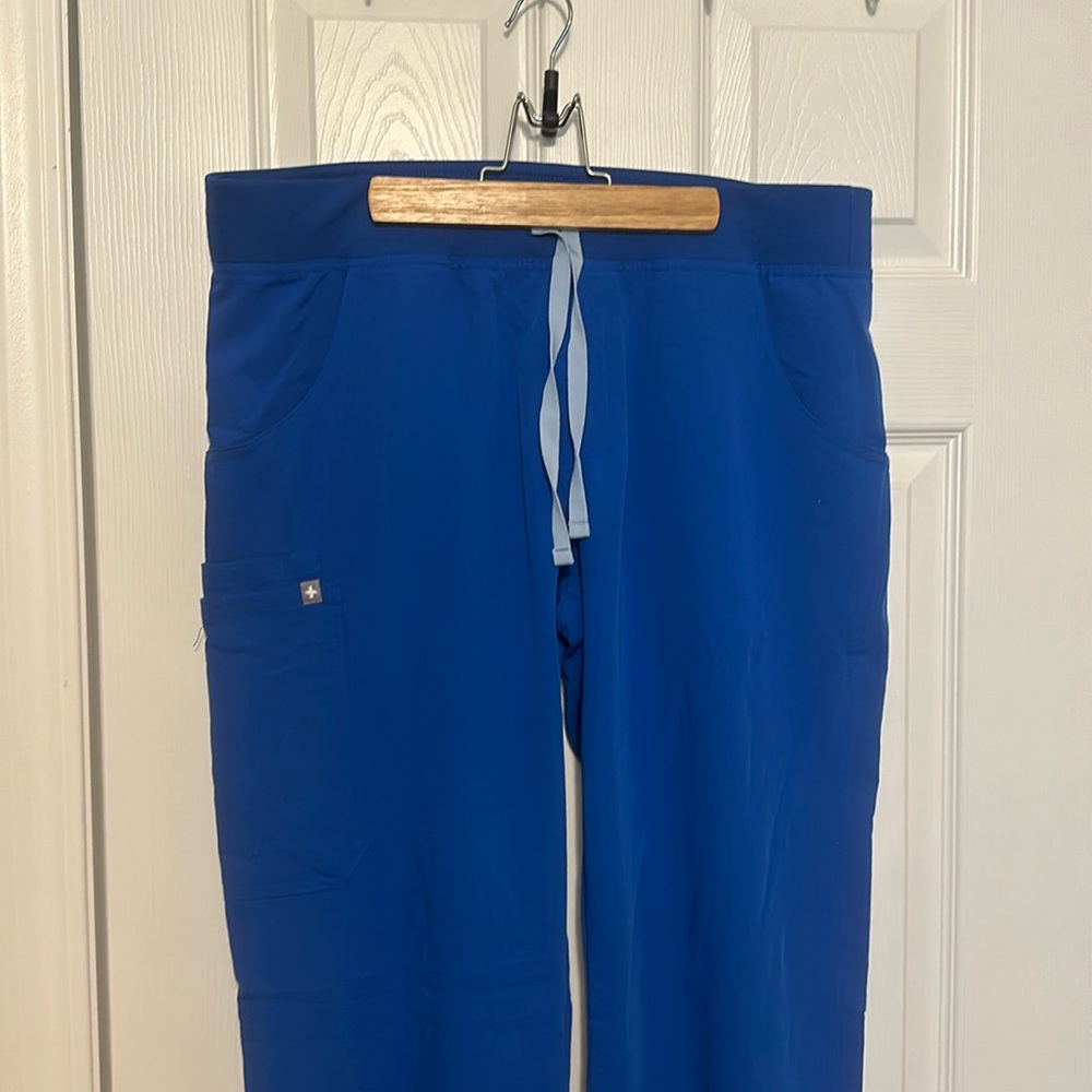 Figs xl tall royal blue cargo scrub pants